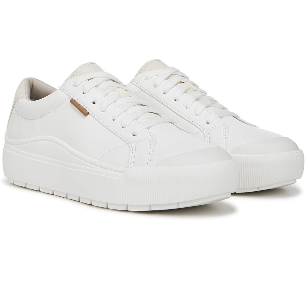 Dr. Scholl's Shoes Women's Time Off Sneaker, White Smooth, 6